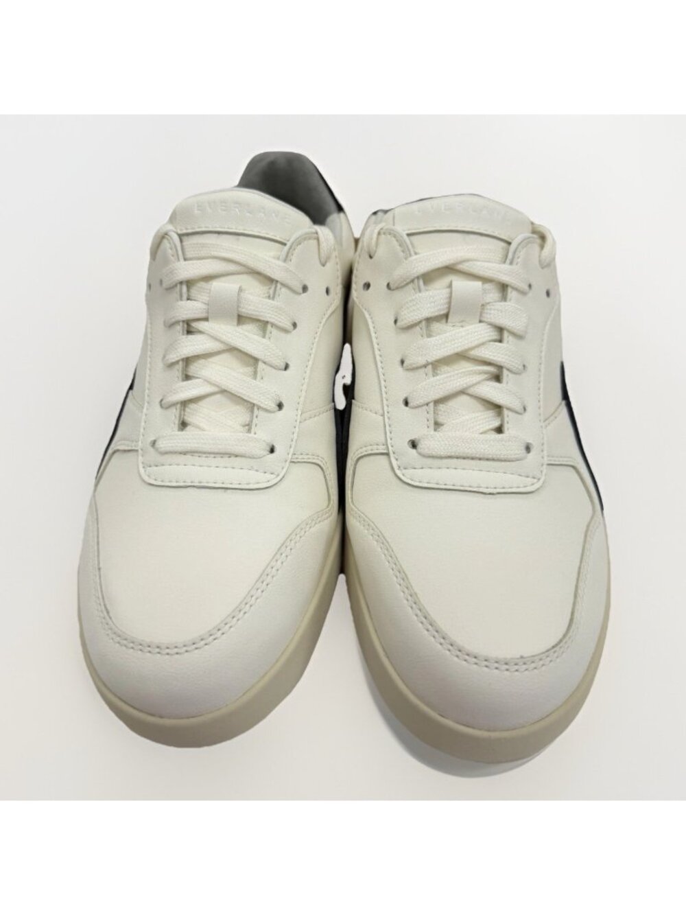 Everlane ReLeather® Court Sneaker size 5.5 Women's Lace-up Shoes White/Black - Picture 3 of 6